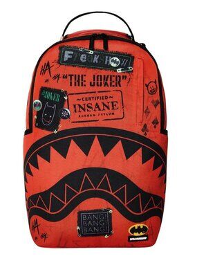 Sprayground x Batman JOKER ASYLUM Backpack🔥New Black Bookbag Large School Bag